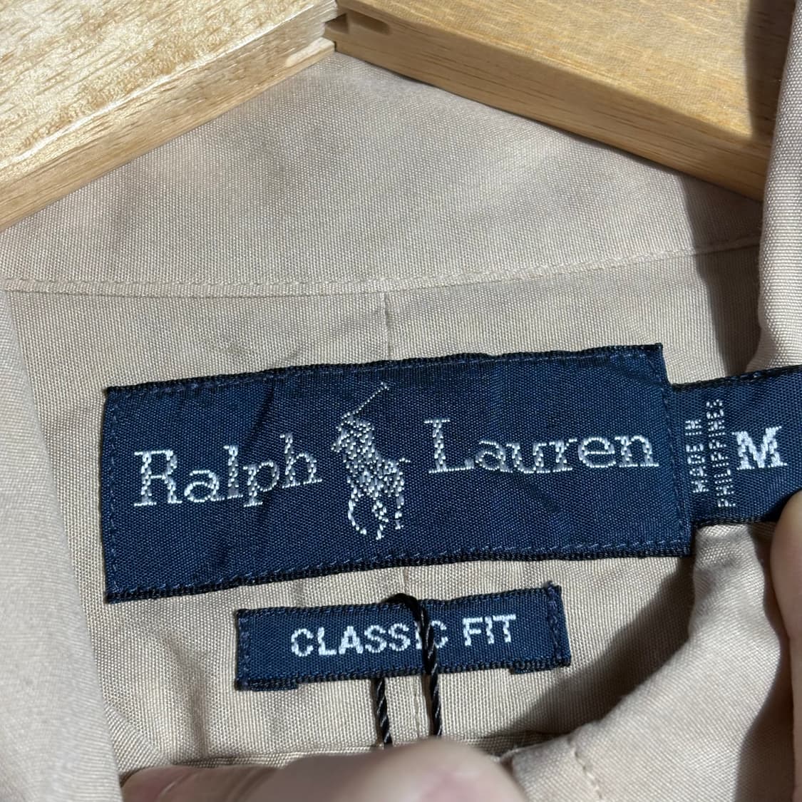 폴로 랄프로렌 베이지 반팔 버튼다운 셔츠 (무료배송) 상품이미지3