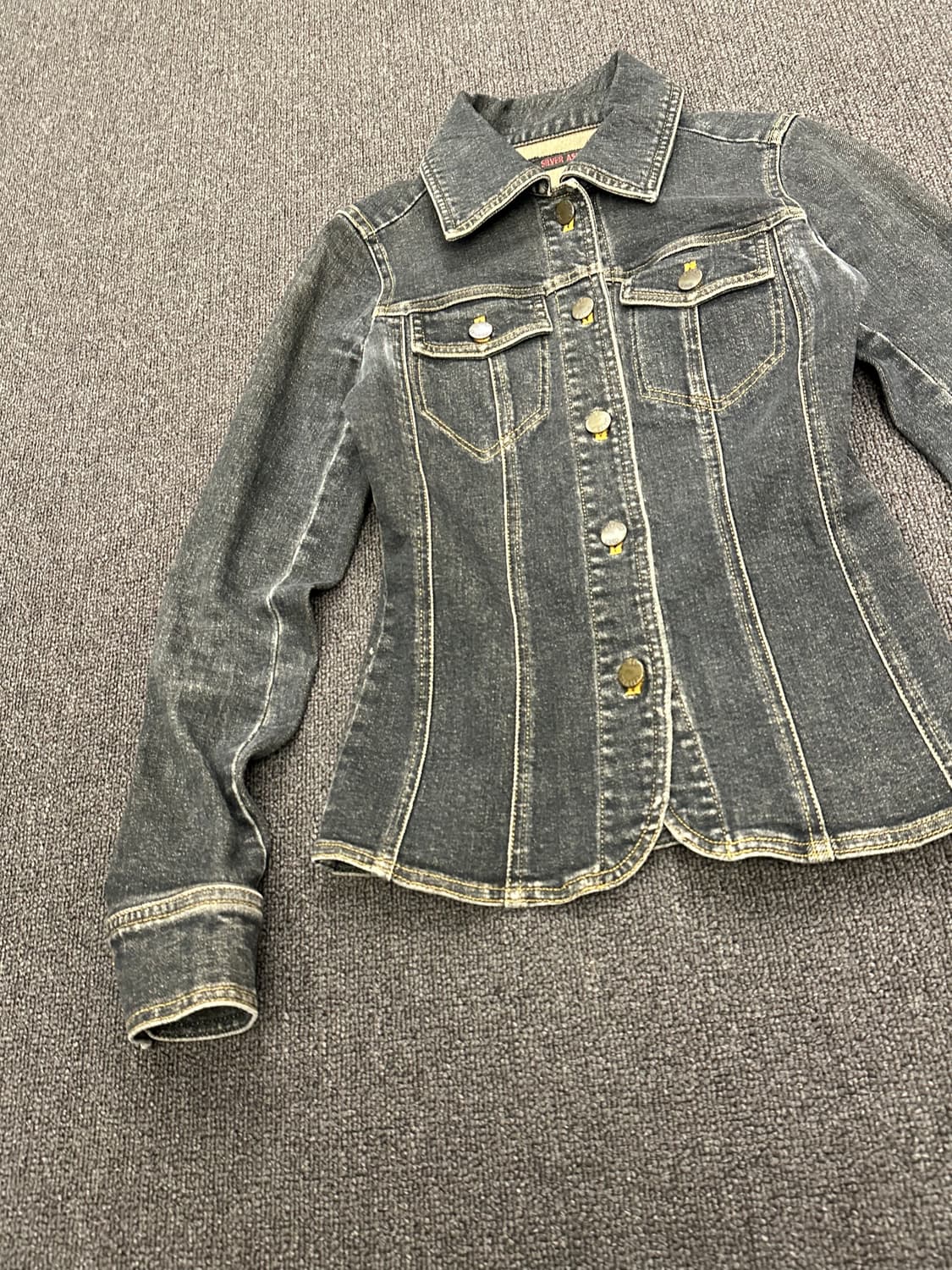 M) Japanese vintage 여성 흑청 데님 자켓 상품이미지5