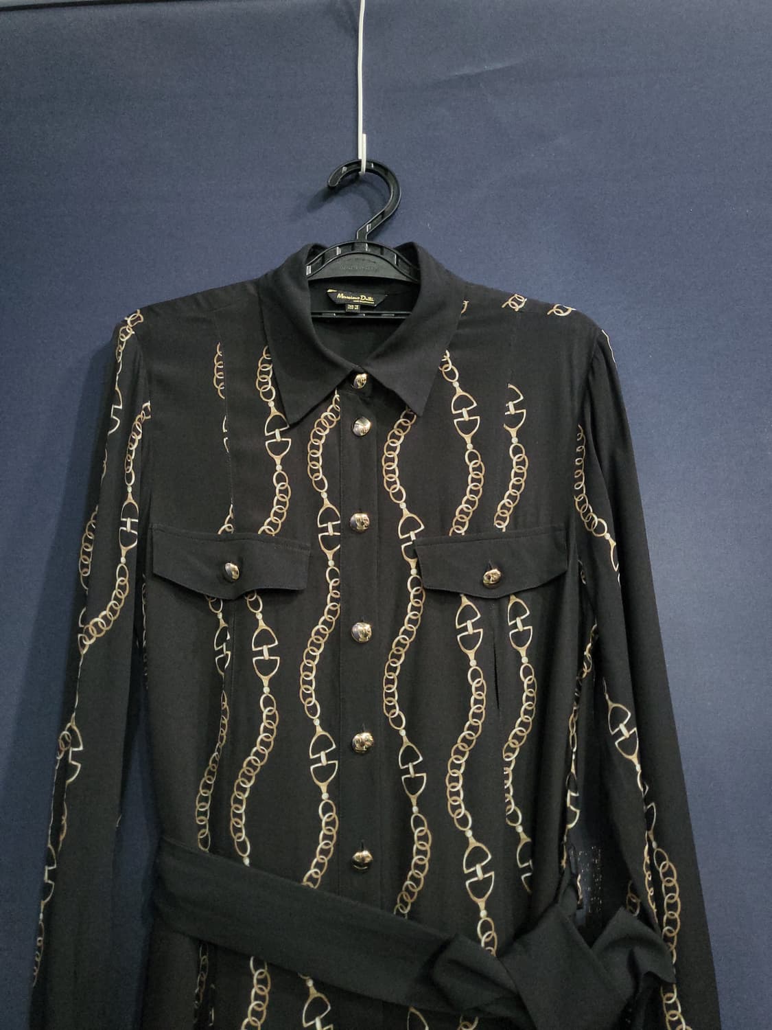 마시모두띠 체인 패턴 벨트 원피스 상품이미지2