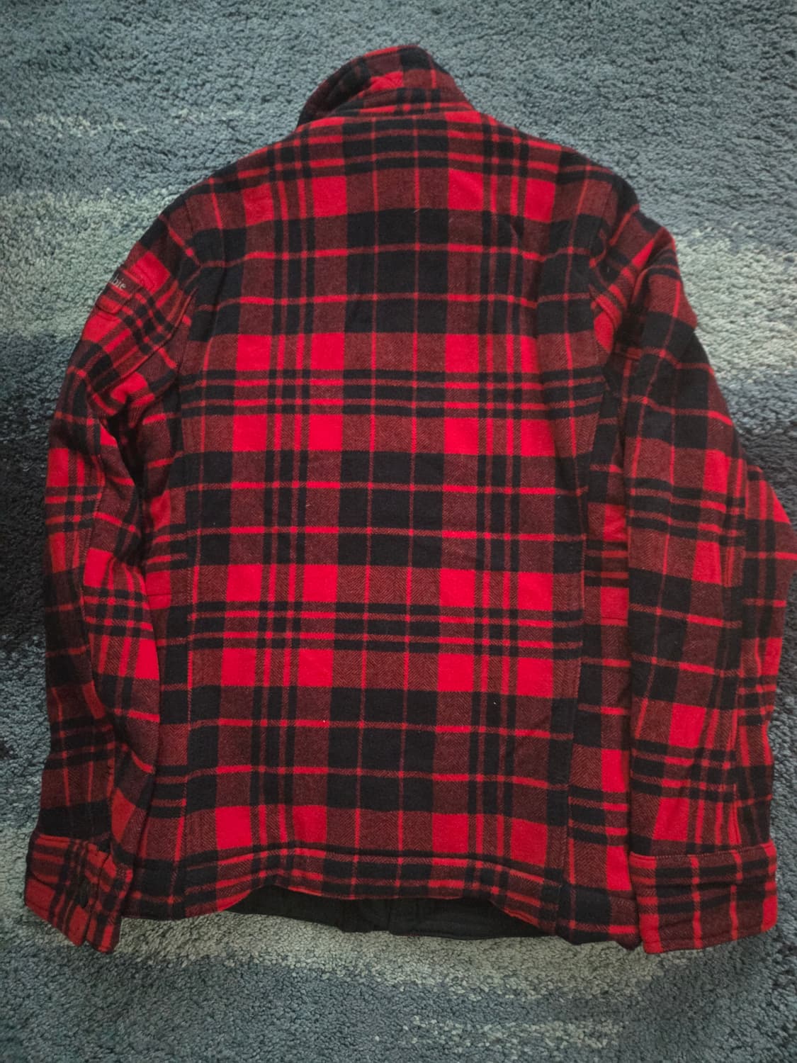 아베크롬비 빈티지 버팔로 헤비 울 체크 코트 필드자켓 레드 표기M사이즈 상품이미지4