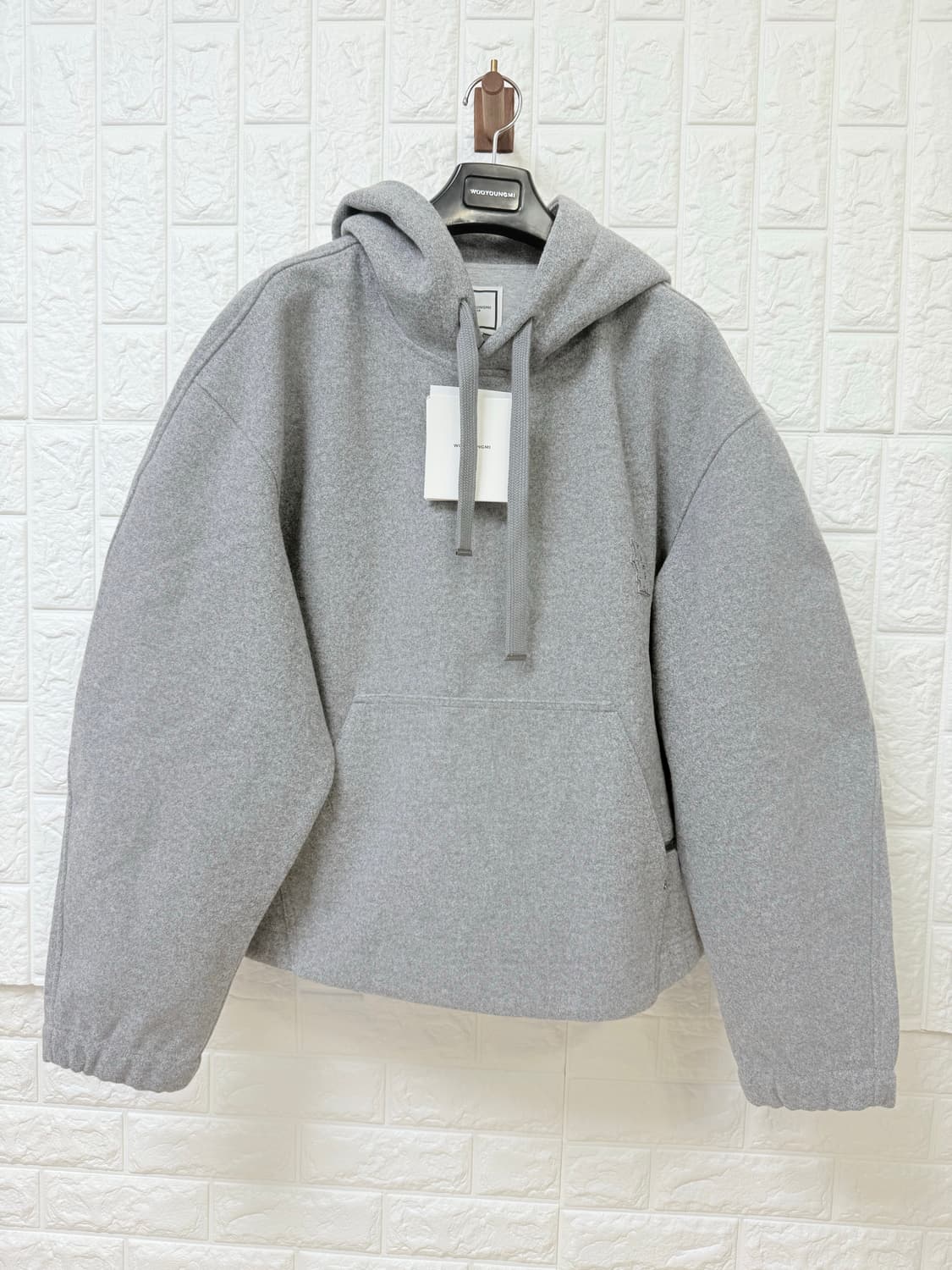 (25ss새상품) 우영미 그레이 오버 사이즈 울  후드 (46) 상품이미지1