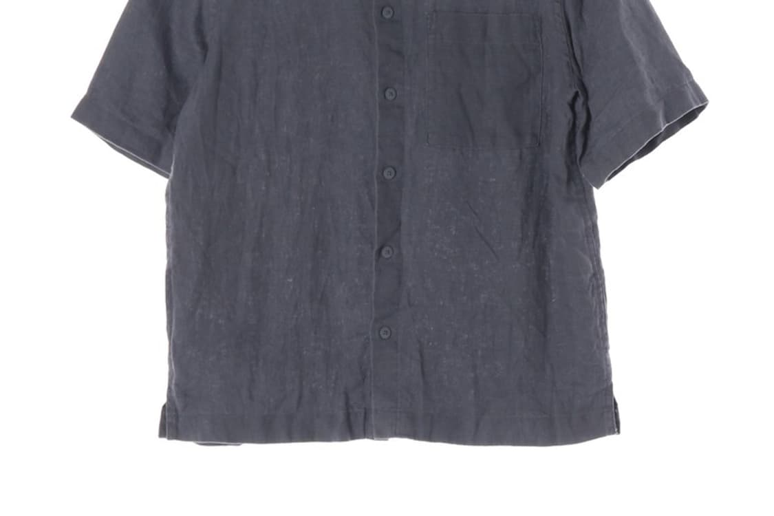 ZARA 린넨 다크그레이 반팔 셔츠 S 상품이미지4