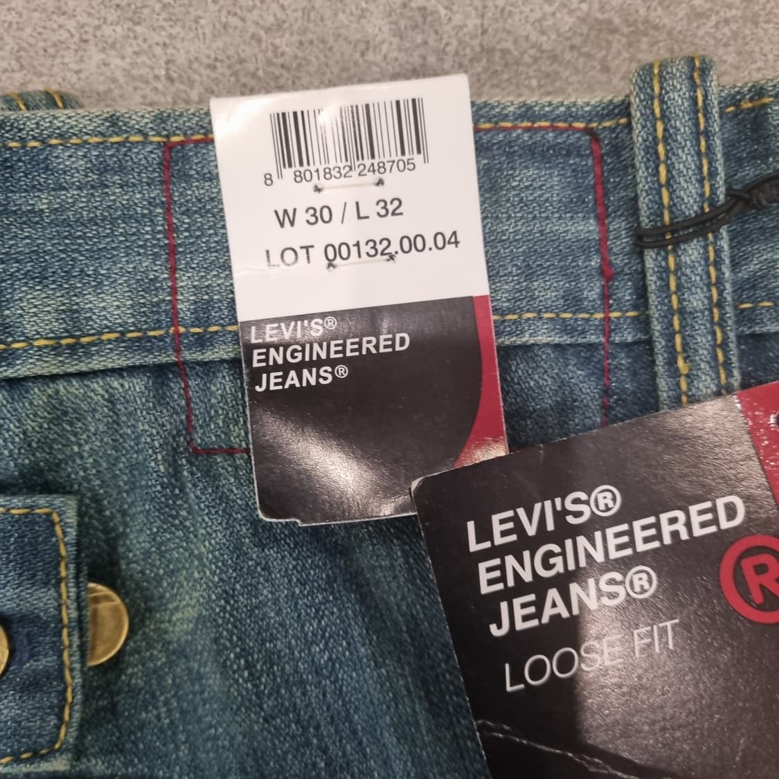 희귀레어 새제품 일본 리바이스 엔지니어드진 루즈핏 신치백유럽서부르는게값 상품이미지7