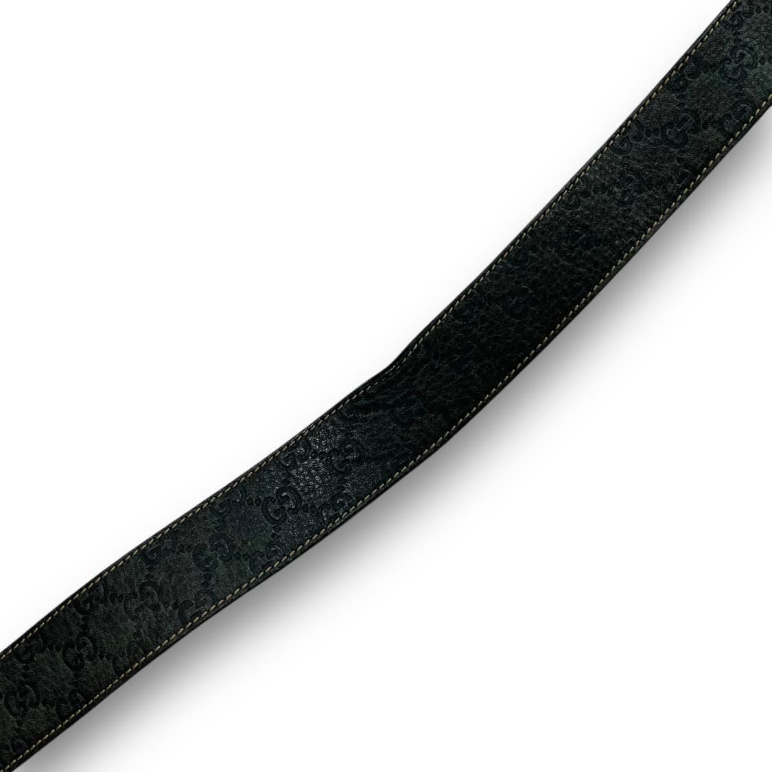 Gucci Monogram belt in gray leather 상품이미지7