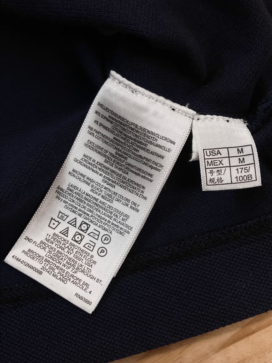 브룩스 브라더스 카라 반팔 티셔츠 딥네이비 블랙 M  #csz3295 상품이미지6