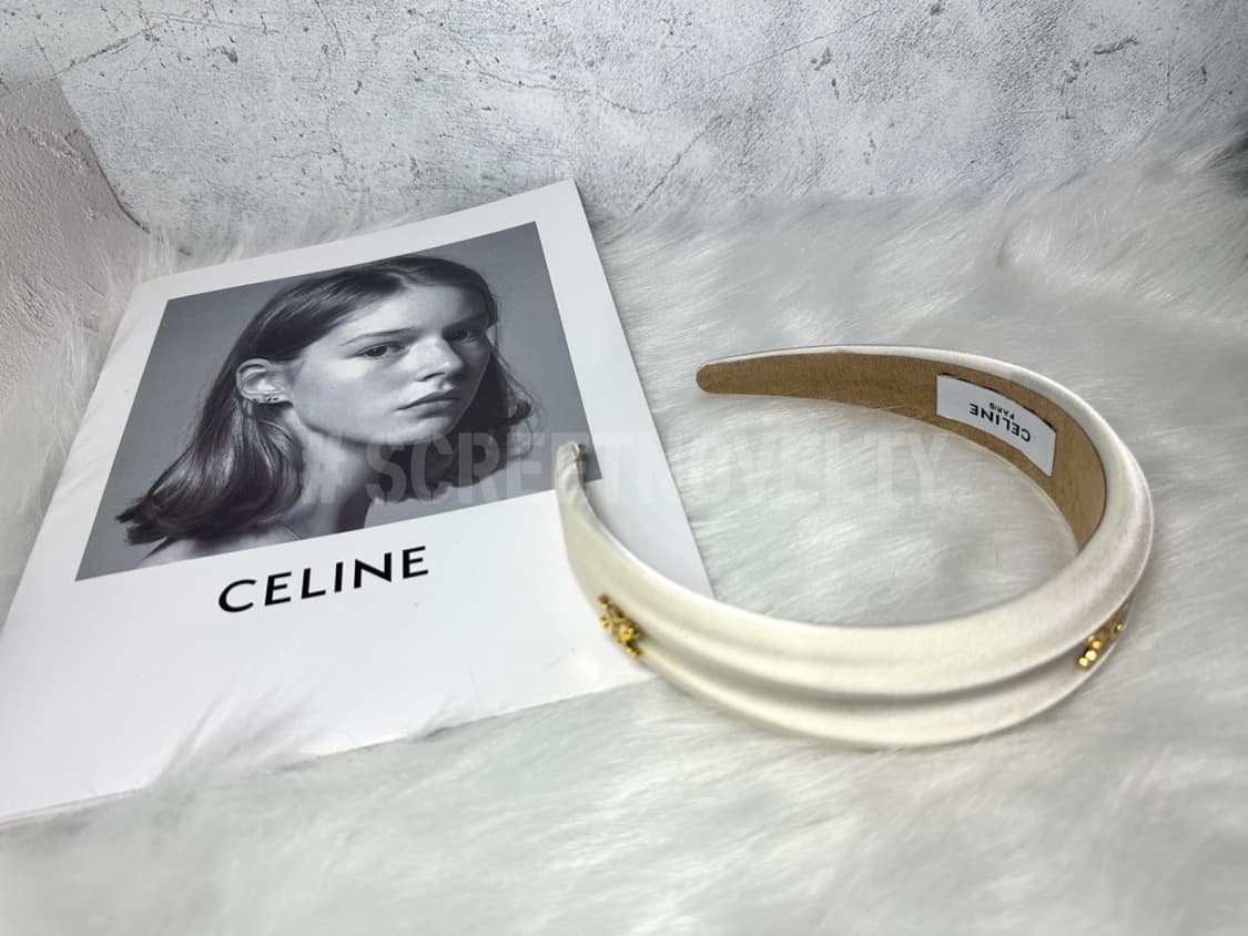 셀린느 실크 헤어밴드 화이트 상품이미지6
