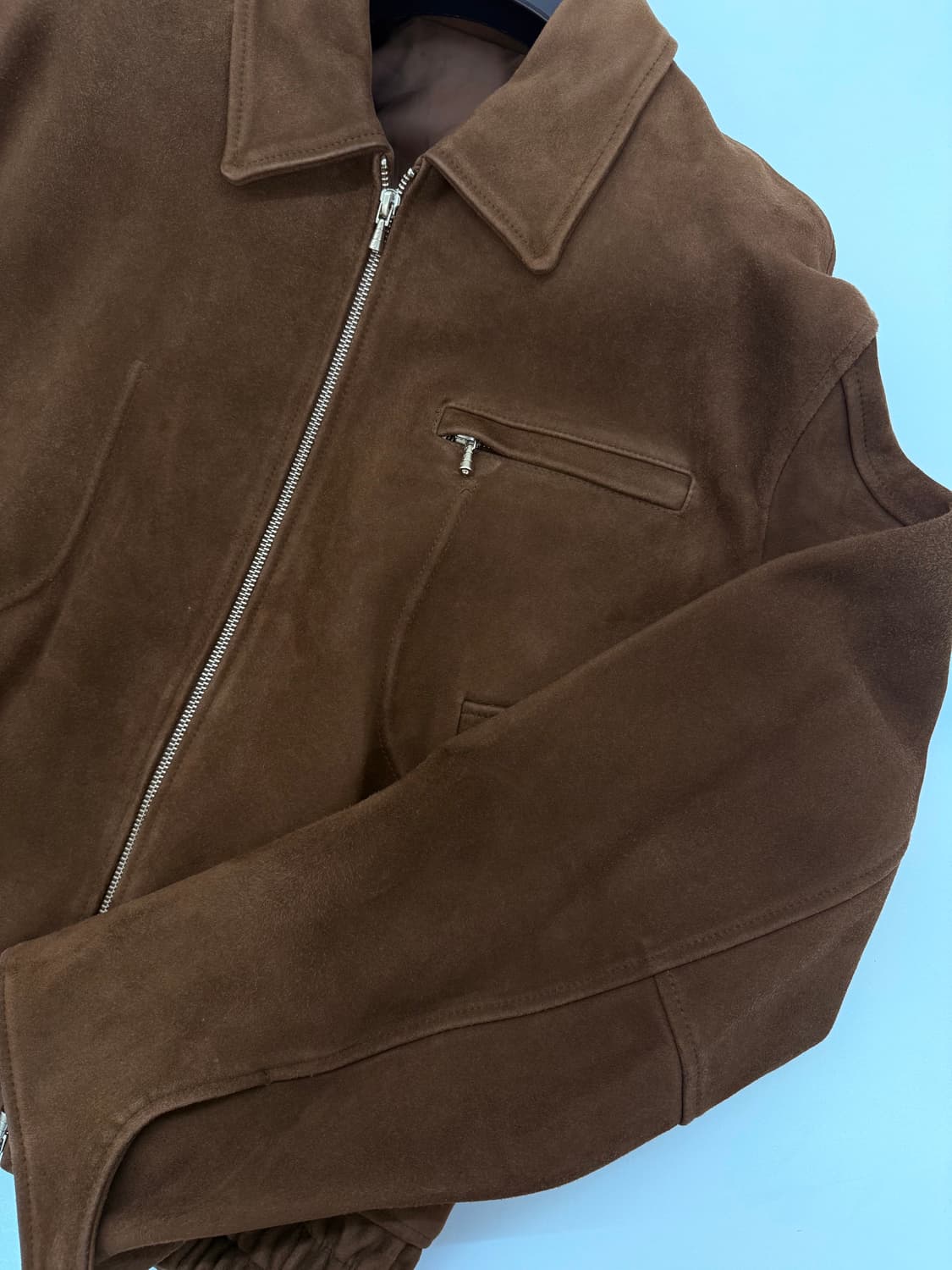 STU 고트 스웨이드 자켓 브라운 L 상품이미지4