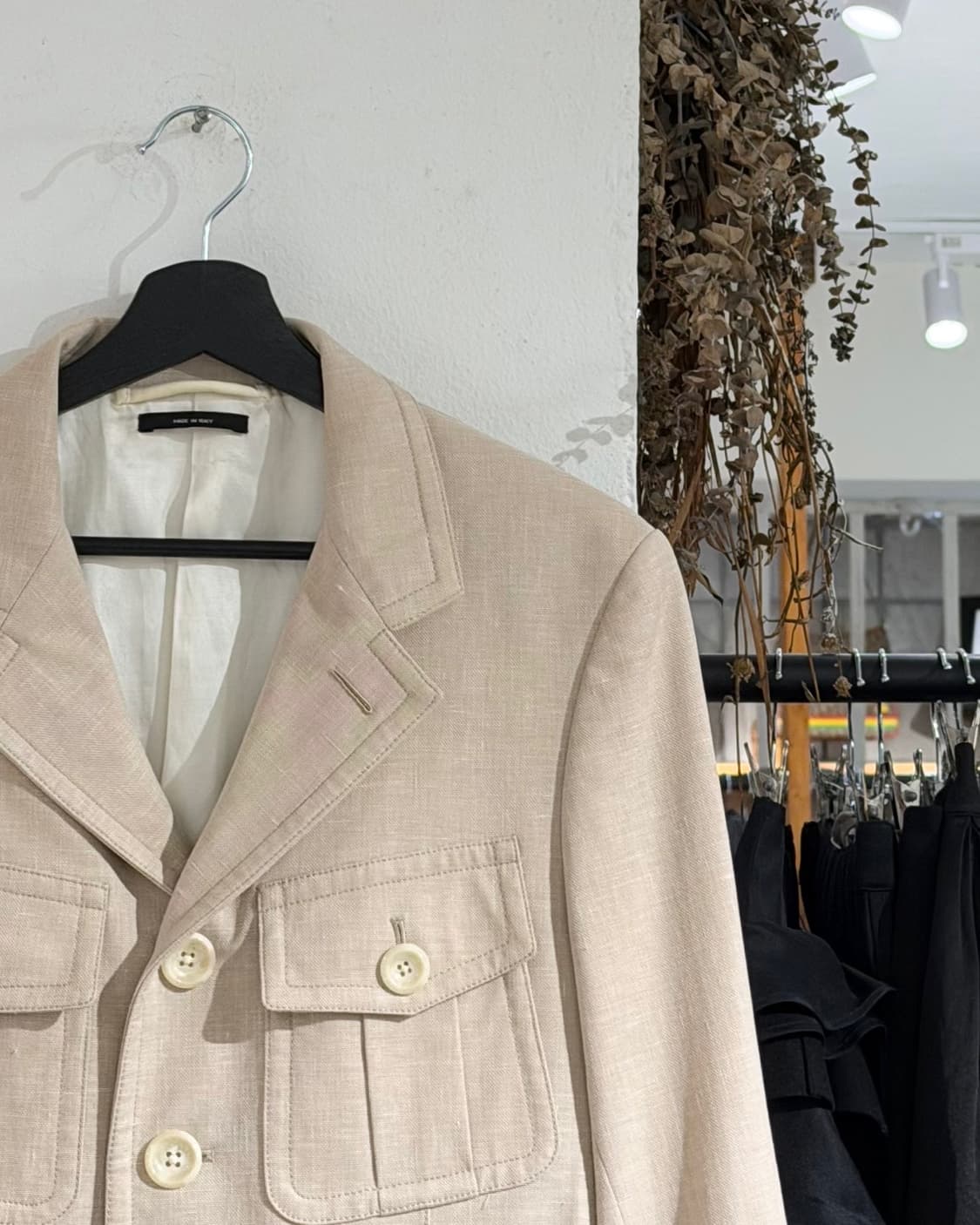 톰포드 베이지 린넨 울 포켓 블레이저 상품이미지3