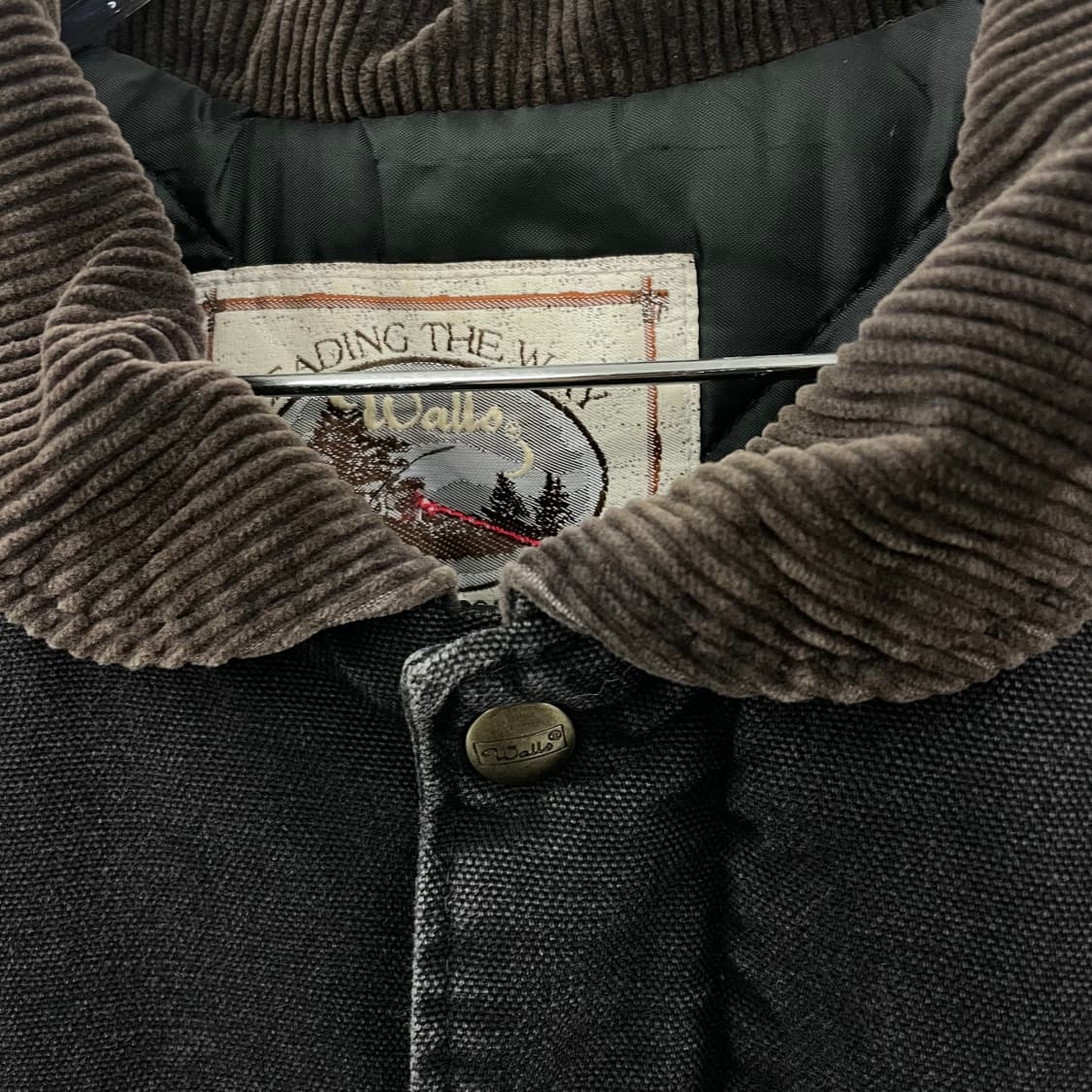 Walls 월즈 빈티지 덕캔버스 칼하트맛 페이딩 코듀로이 카라 워크자켓 상품이미지5