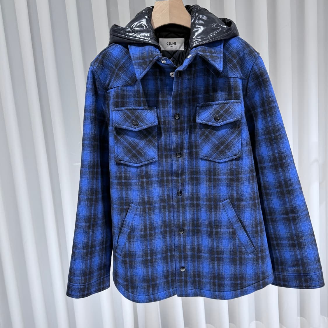 52 / 셀린느 백로고 플란넬 셔츠 패딩 자켓 상품이미지4