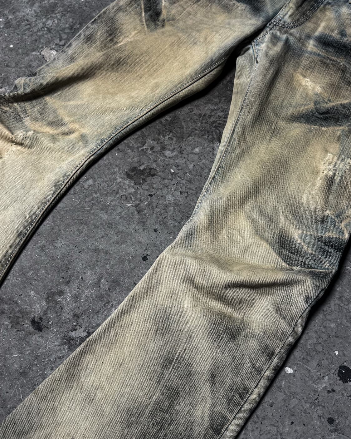 BUFFALO BOBS – Bleach Wash Boot-cut Deni 상품이미지4