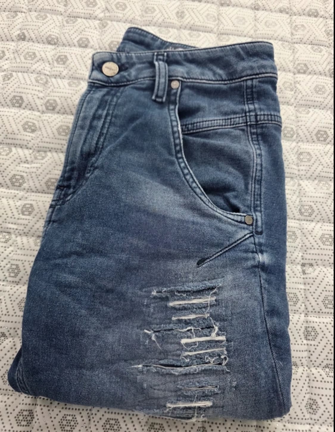 Diesel 디젤 데미지 워싱 여성 데님 W25 상품이미지3