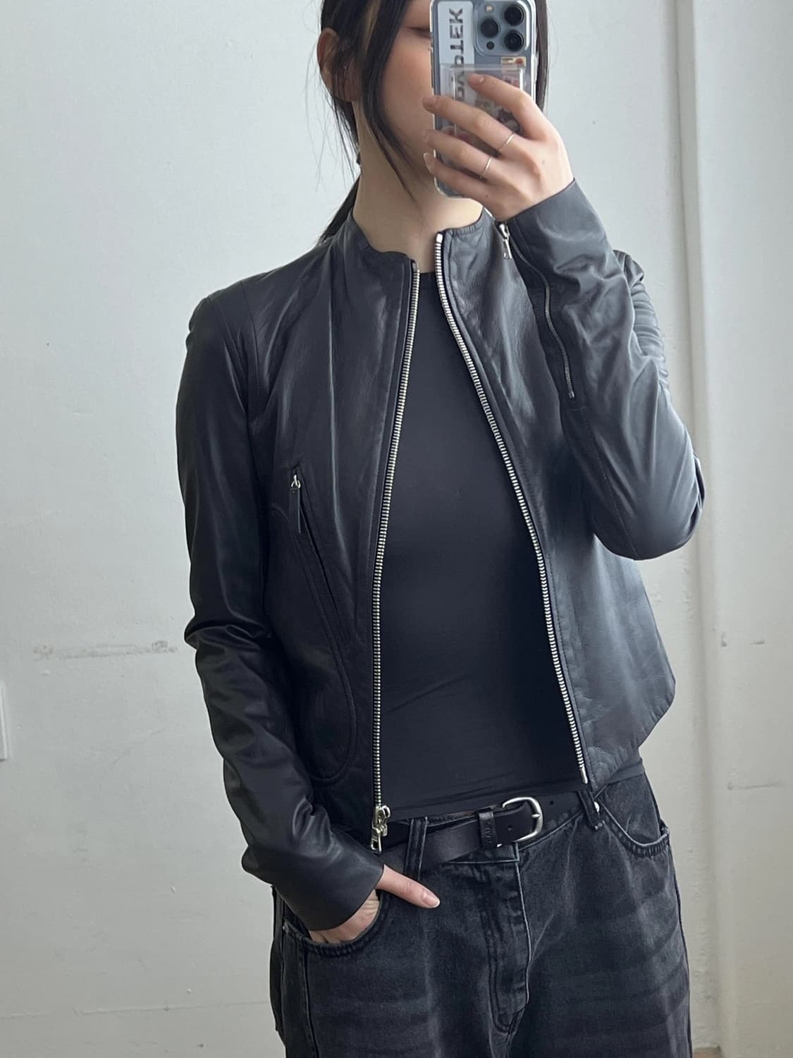 더로우 레더 자켓 상품이미지6