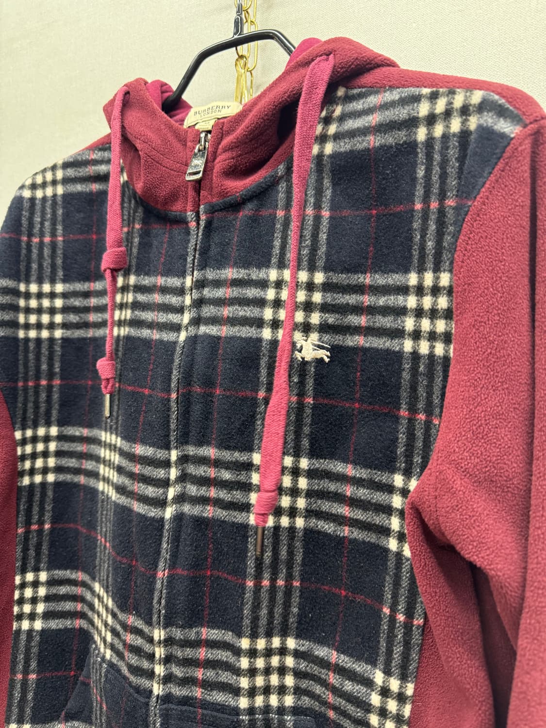 올드스쿨 버버리 노바체크 후리스 후드집업 XL(L) 상품이미지2