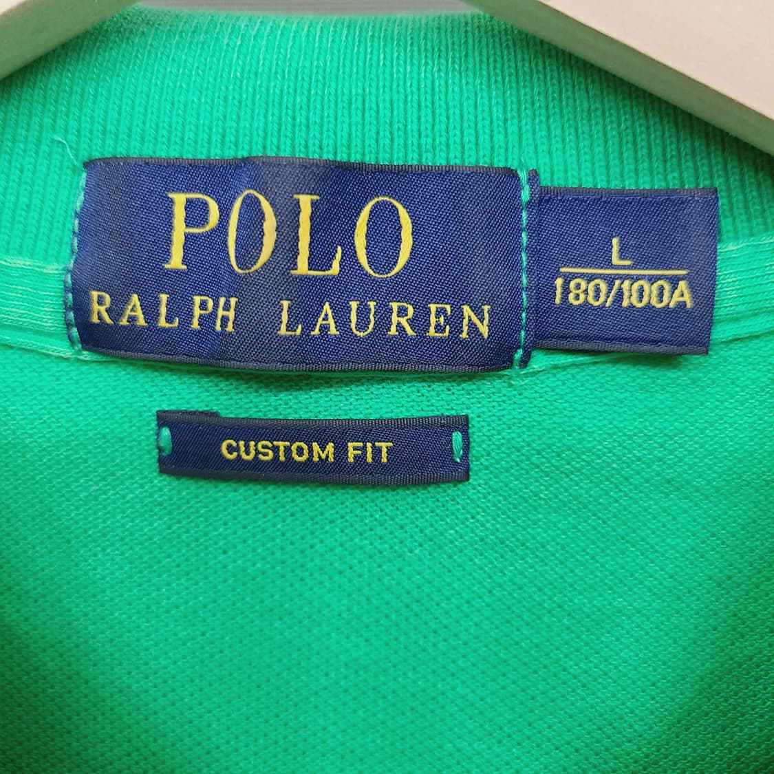 ​[정품] 폴로 랄프로렌 커스텀핏 카라티 그린 L 상품이미지5