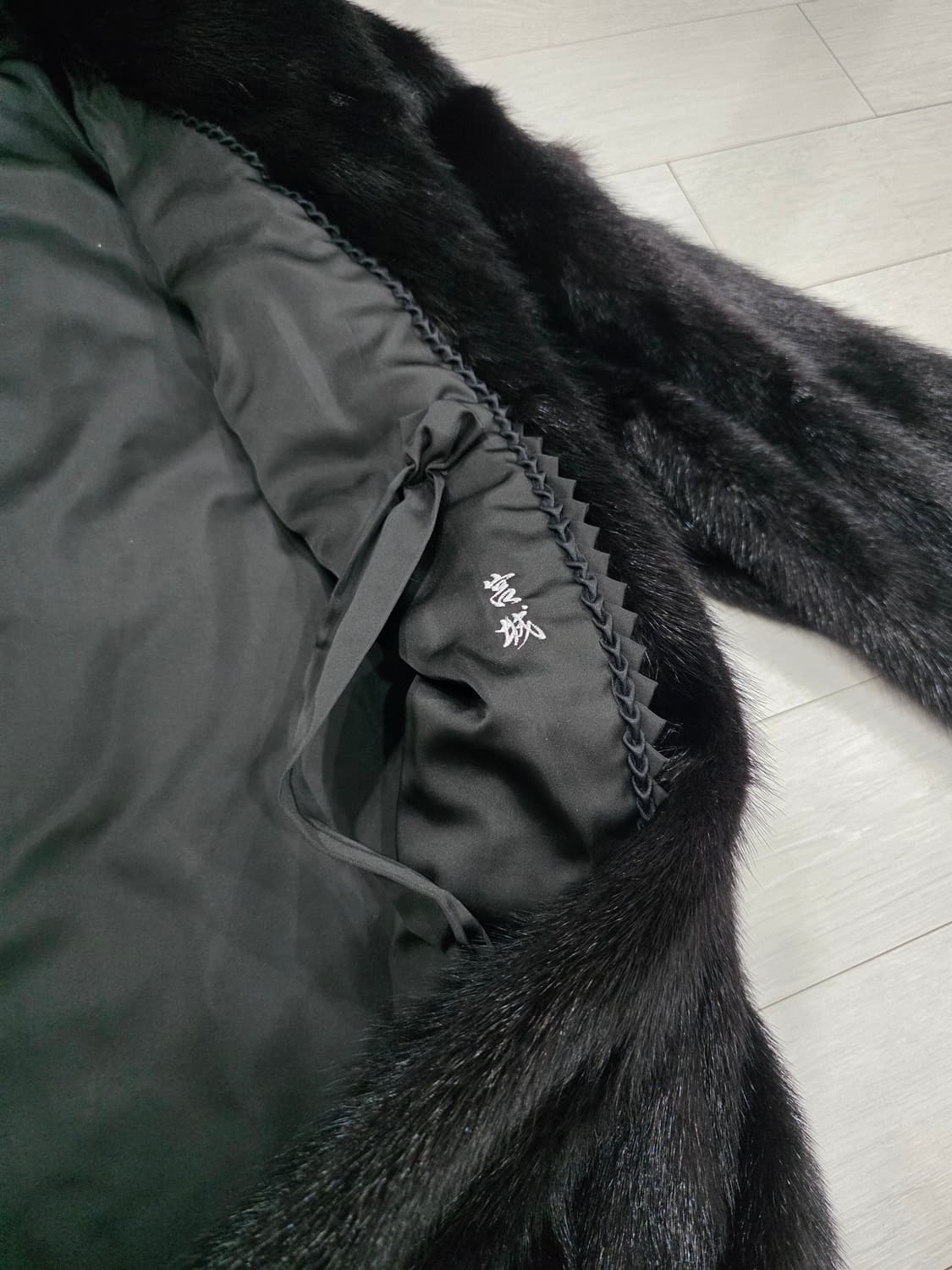 리얼 통밍크 밍크코트  하이넥 블랙코트 빈티지 상품이미지7