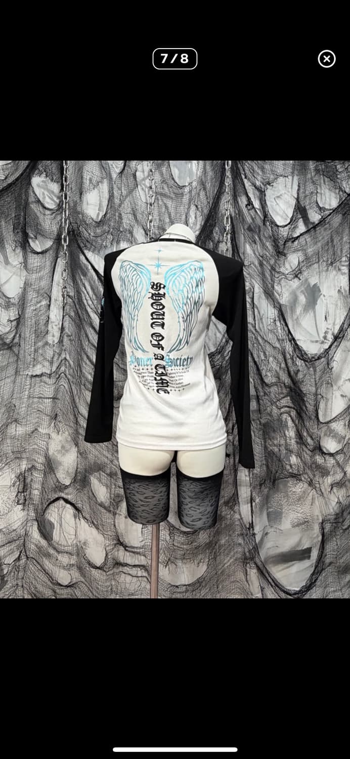 y2k lettering wing long sleeve 상품이미지2