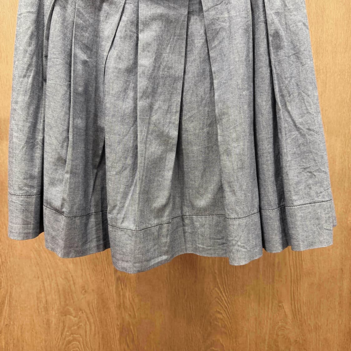 씨 바이 끌로에 코튼 플리츠 미니스커트 턱 디테일 A라인 연청 상품이미지5