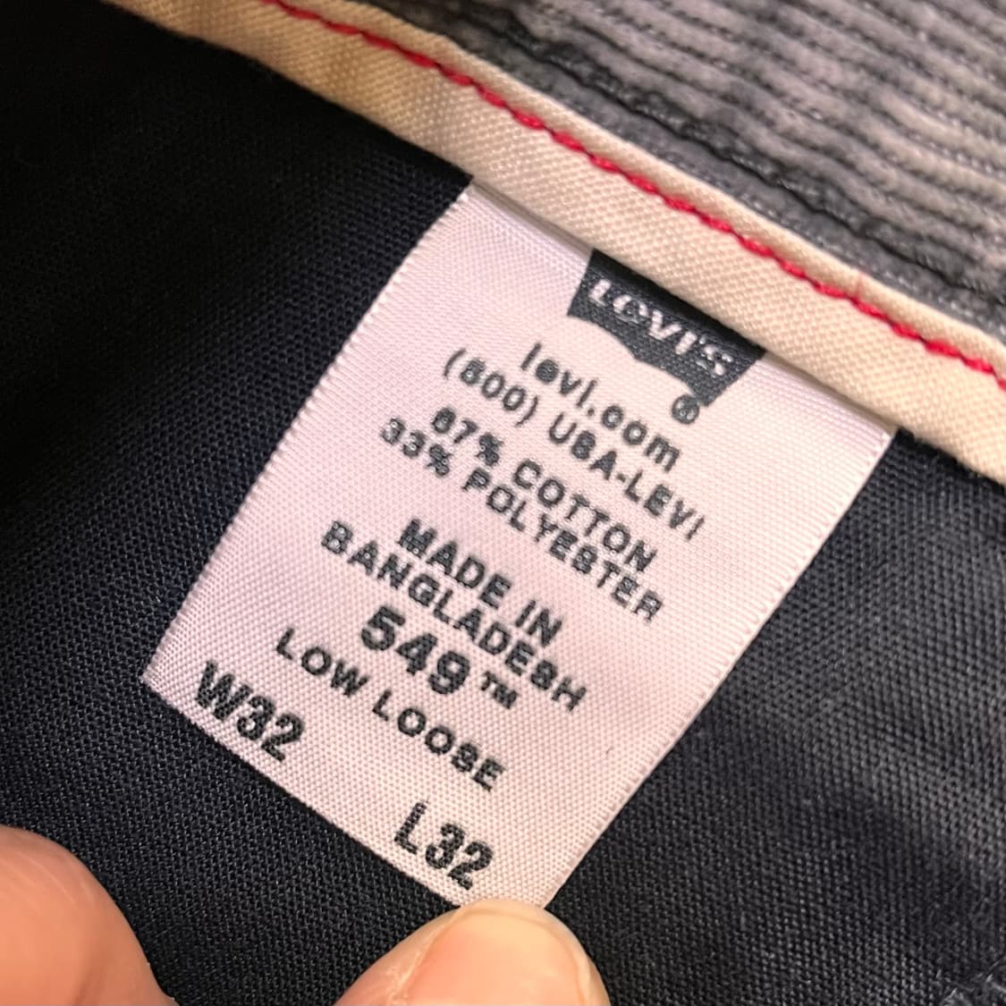 리바이스 549 코듀로이 코튼팬츠 W32 L32 상품이미지5