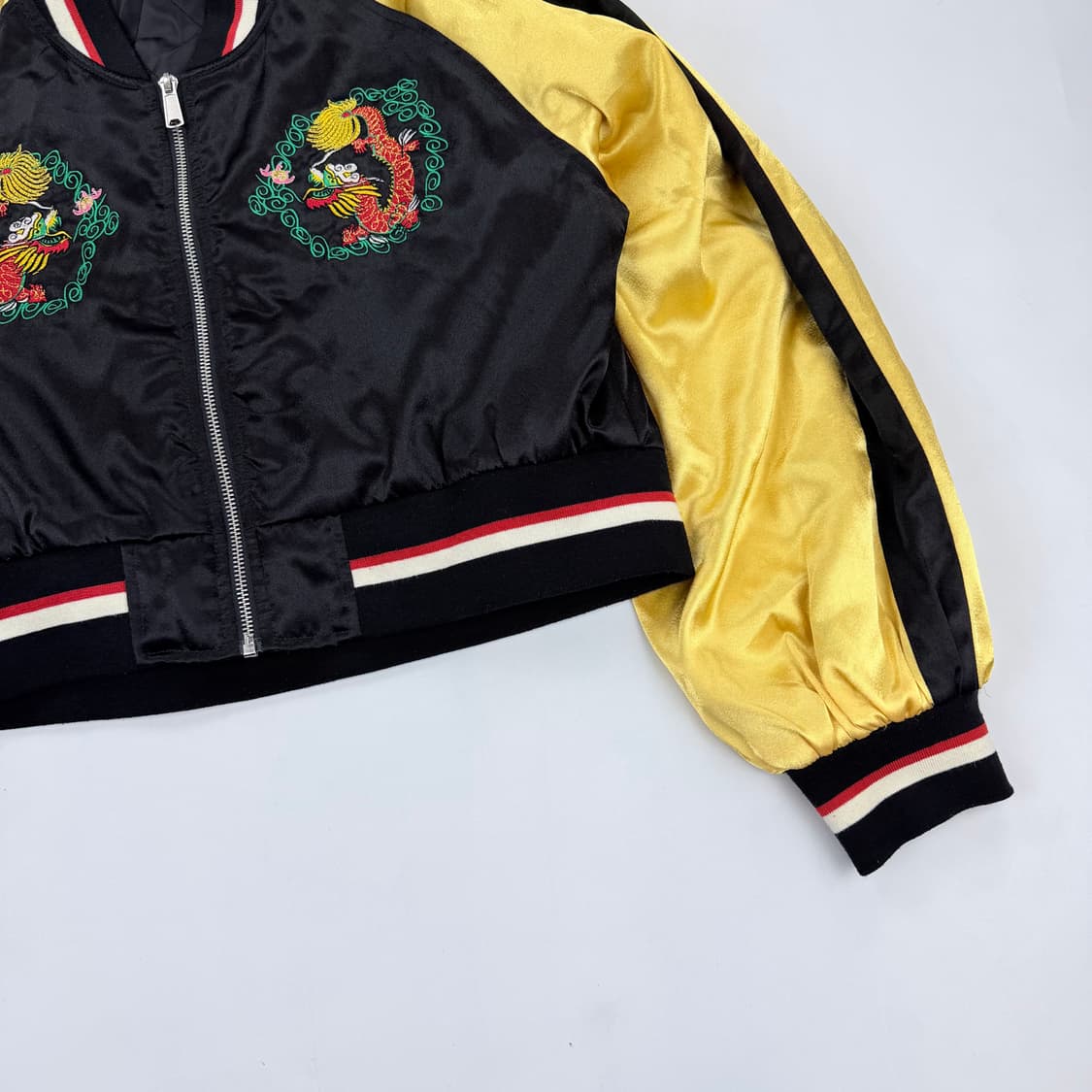 일본 빈티지 크롭 자수 스카쟌 상품이미지4