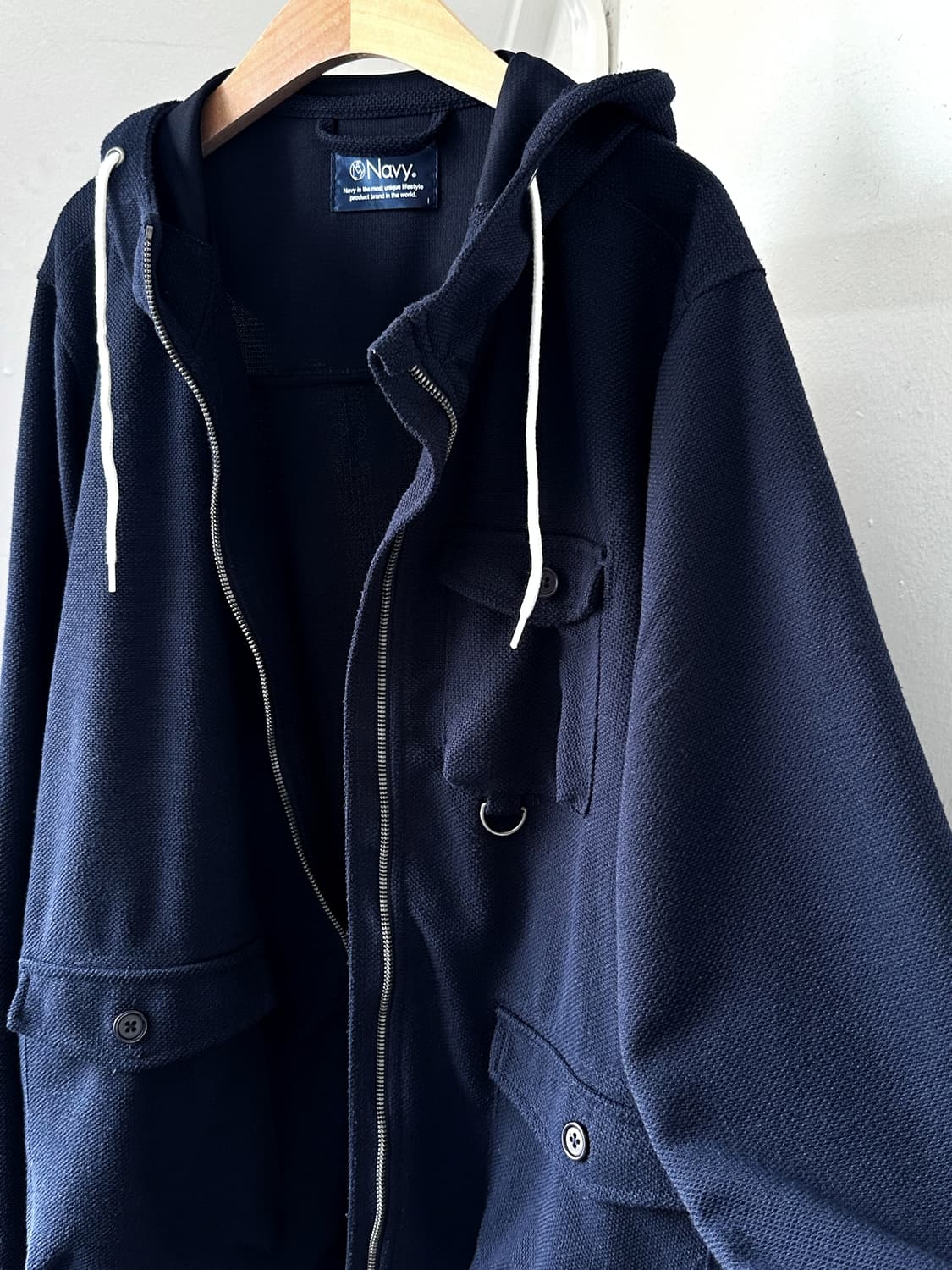 Knit fabric hooded design jacket 상품이미지1