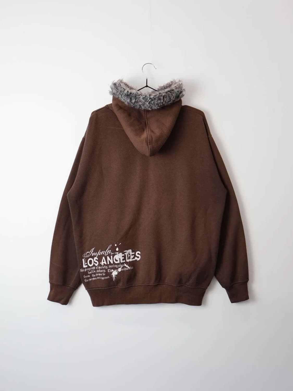 Impala Brown Fur Hood Zip Hoodie 상품이미지7