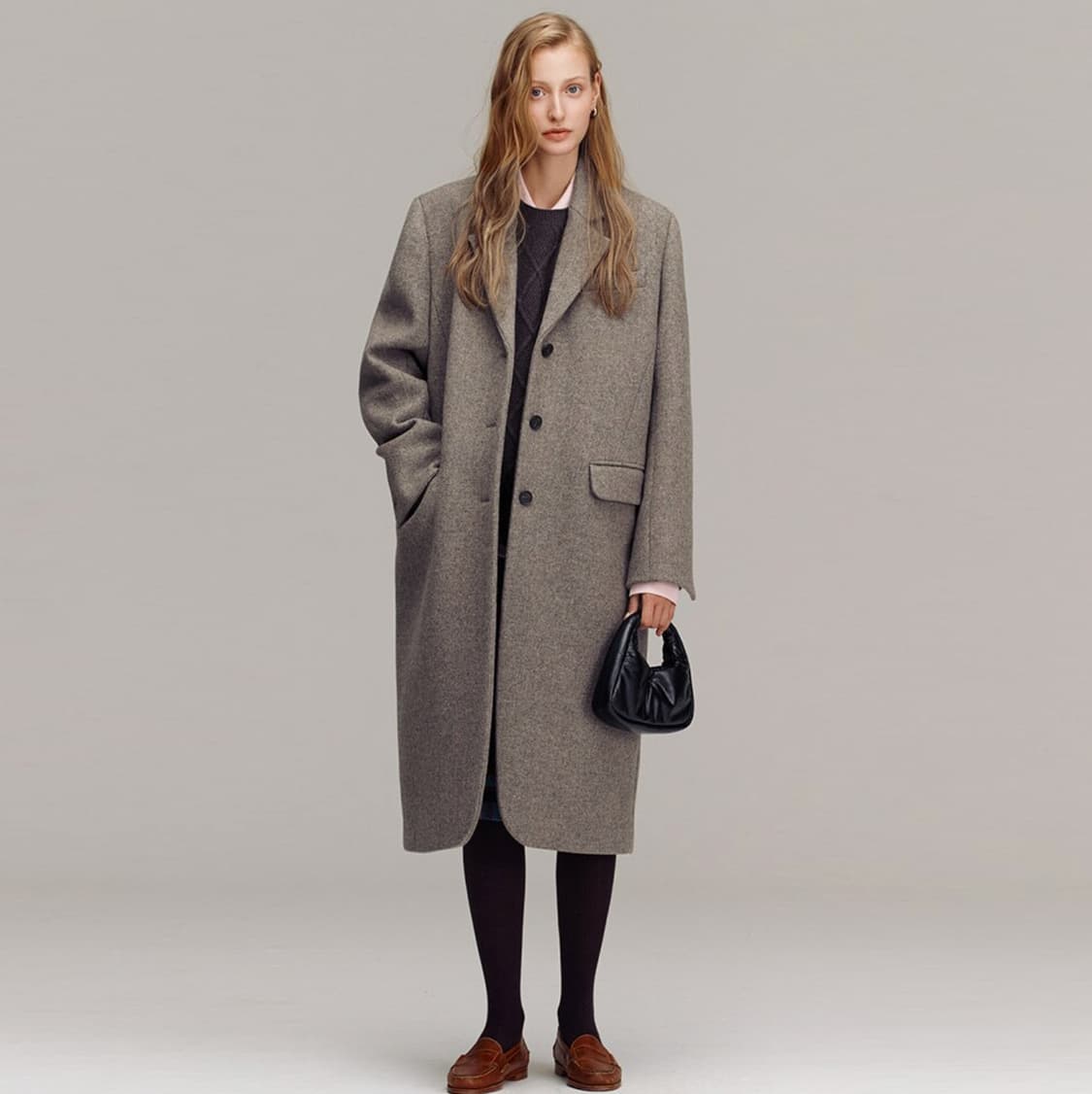 앤유(and you) 베를린 울 싱글코트 프리사이즈 새상품 상품이미지2