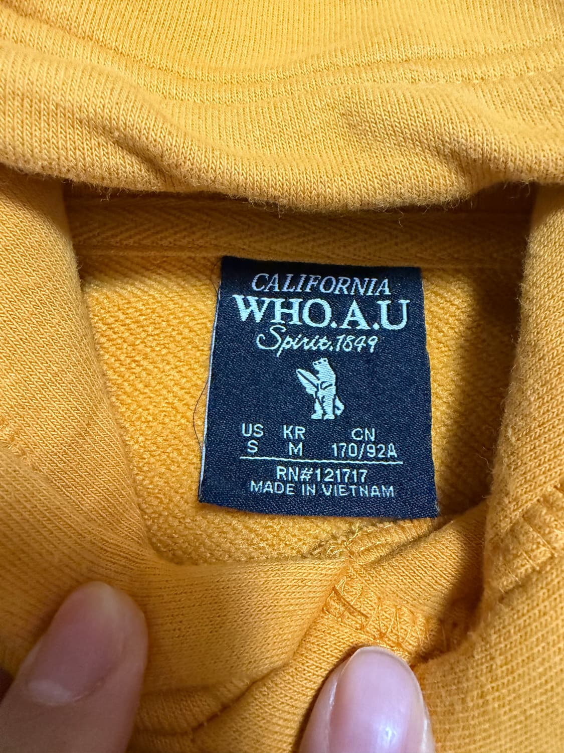 [M] WHO.A.U 후아유 캘리포니아 바시티 후디 상품이미지4