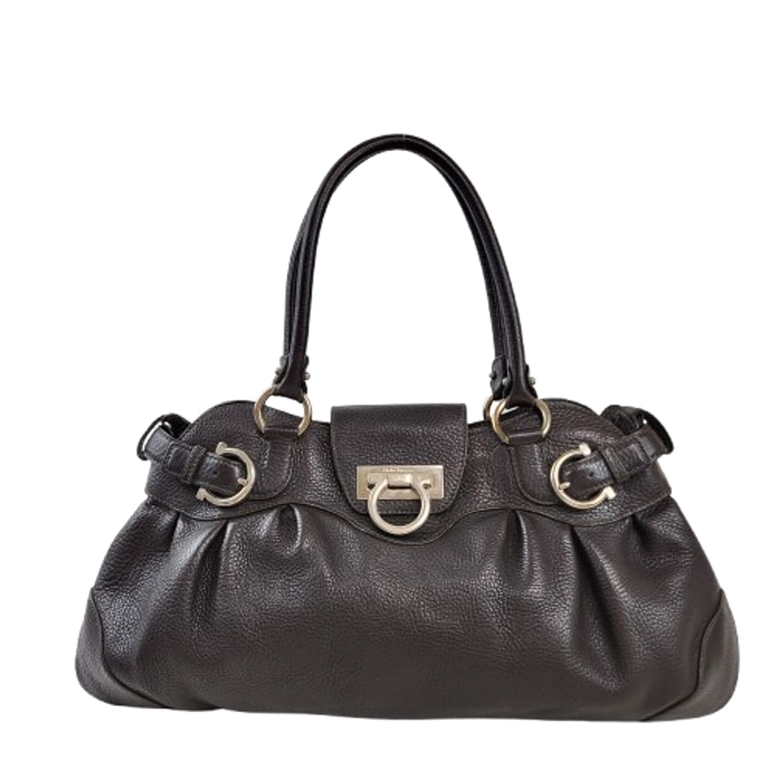 정품 페라가모 간치니 가죽 셔링 숄더백  상품이미지1