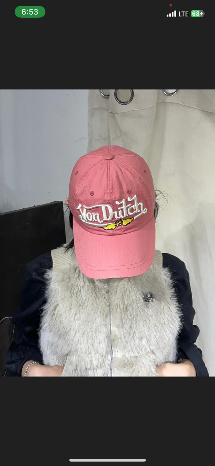 본더치 핑크 볼캡 모자 상품이미지3