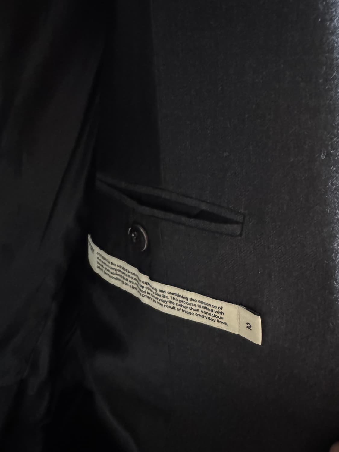 포터리 비즈니스 수트(스탠다드 핏)(다크 그레이)(2사이즈) 상품이미지4