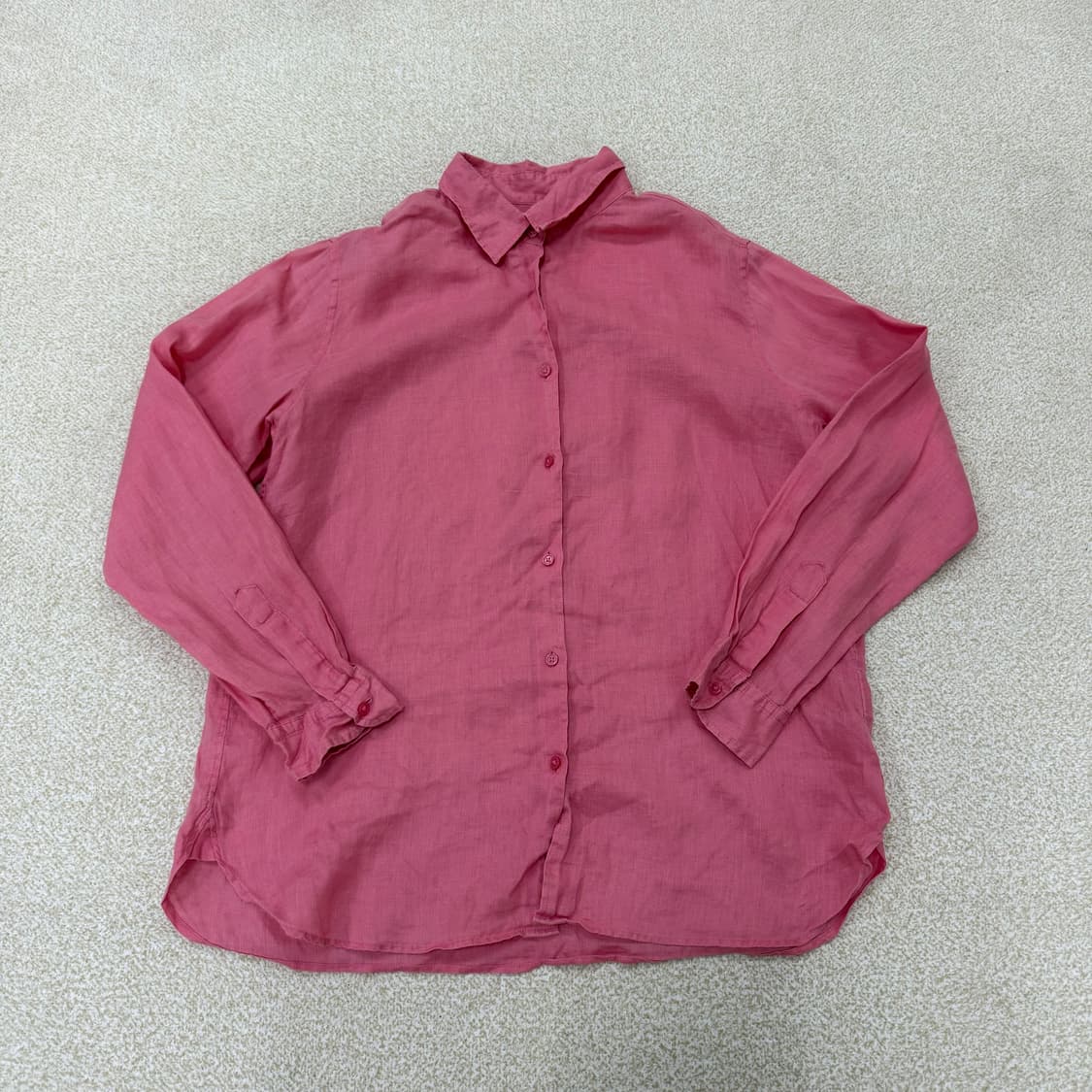 [XL] 유니클로 핑크 린넨 셔츠 0108T1 상품이미지1