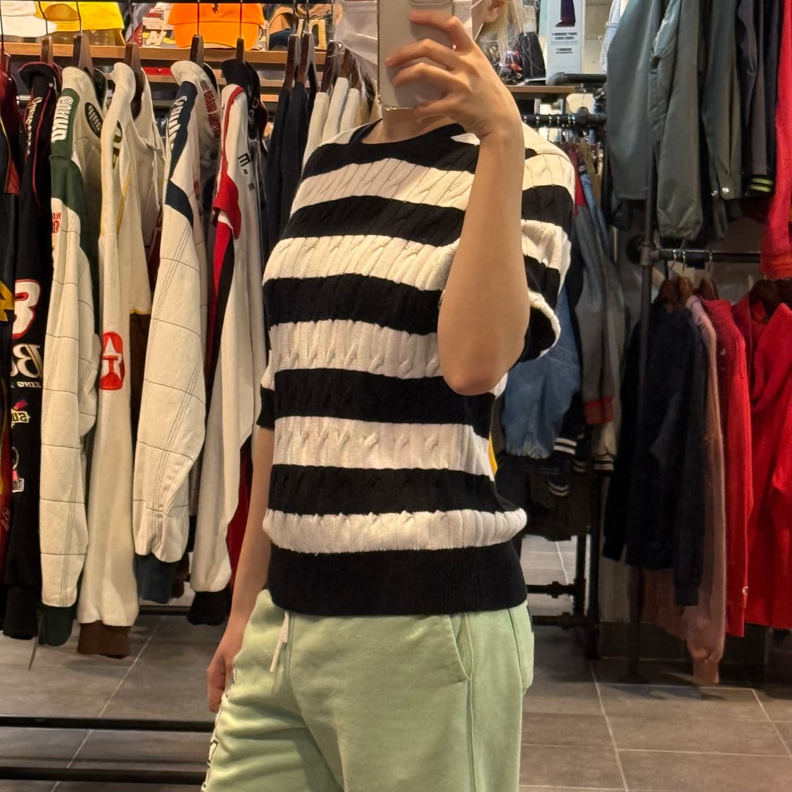 [NO.9] 폴로 스트라이프 반팔 니트 상품이미지4