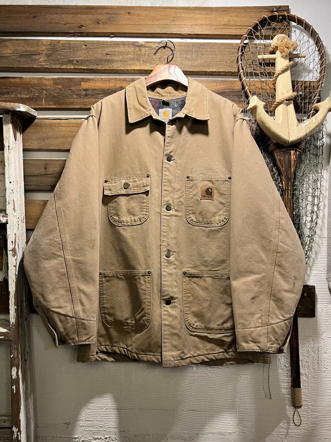 [L]칼하트 Made in USA C02 더티워싱 새들 초어 자켓 상품이미지1