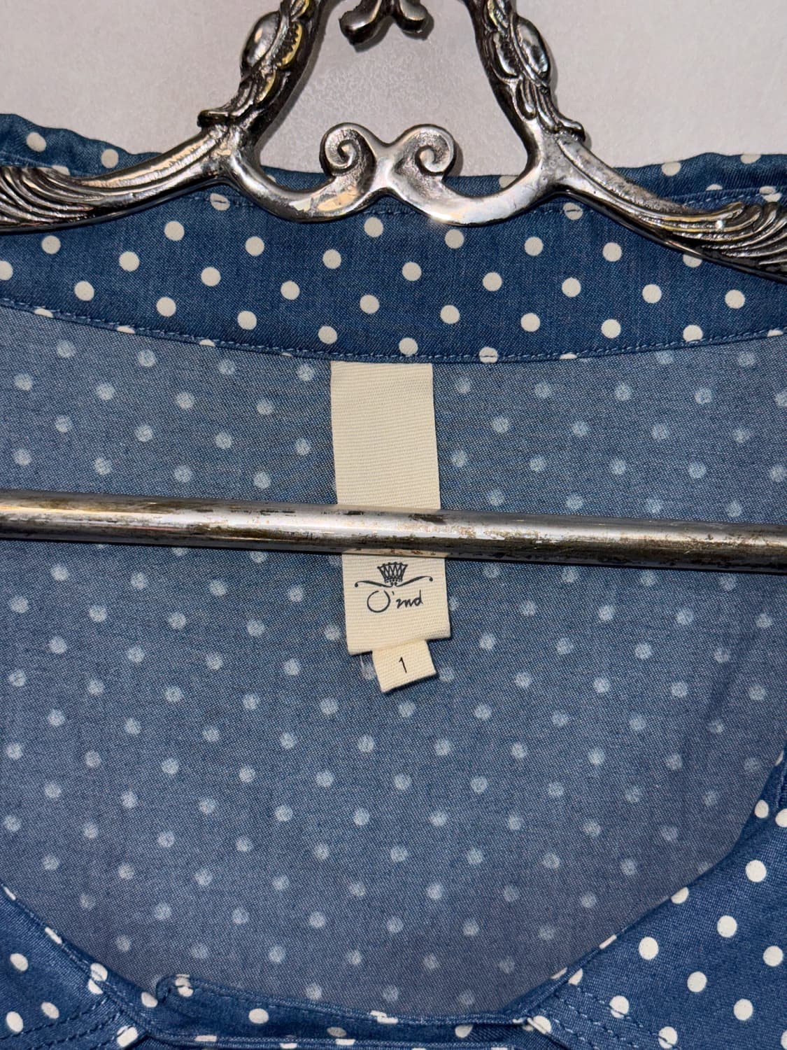 O’2ND denim dot cotton button blouse 상품이미지8