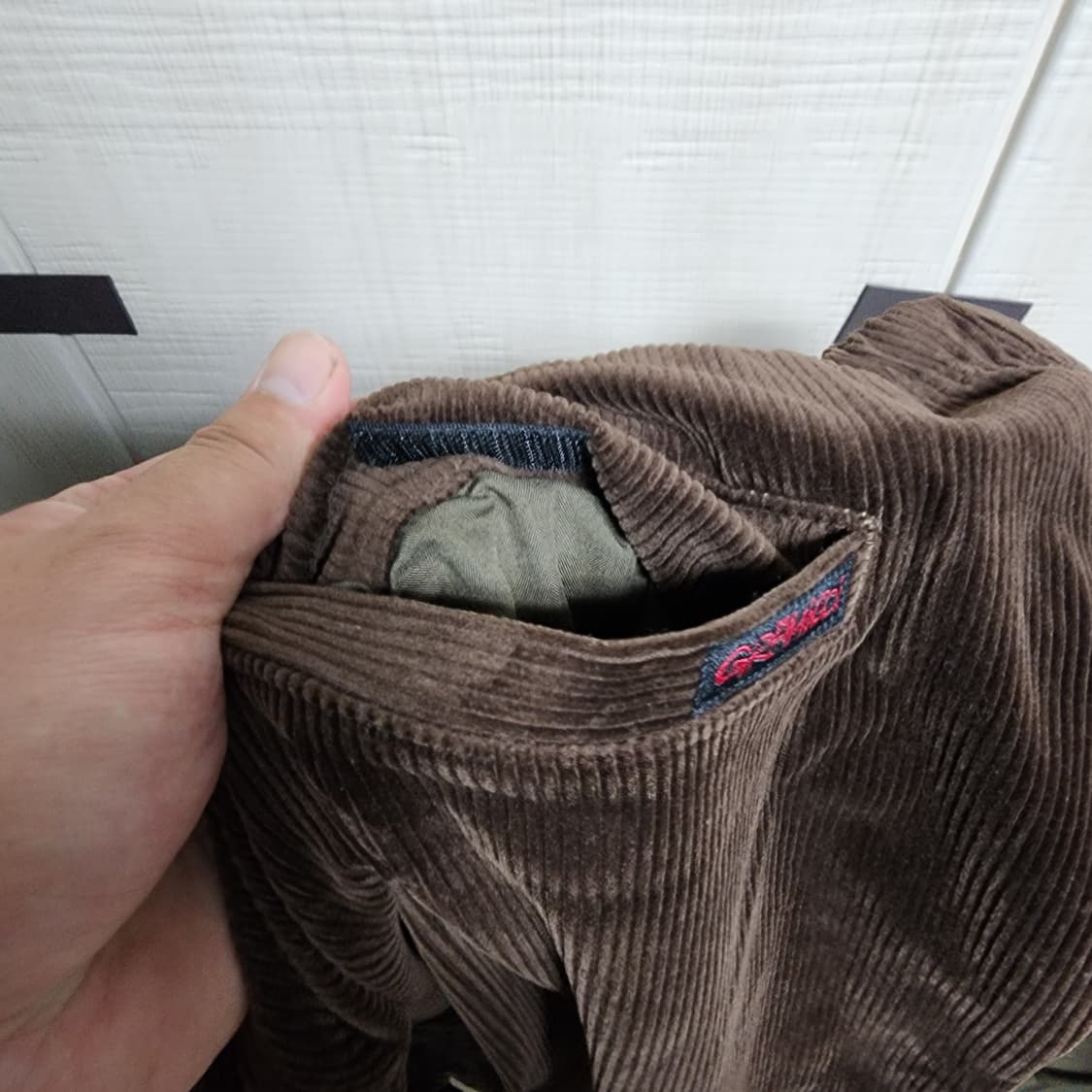 그라미치 브라운 코듀로이 벨티드 골덴 팬츠 L 상품이미지6