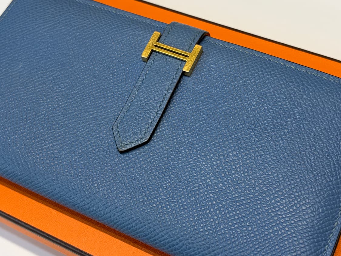 에르메스 베안 장지갑 아주르 금장 C각인 상품이미지3