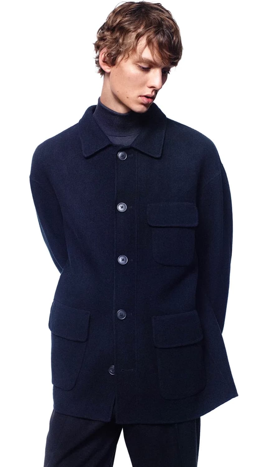 유니클로x질샌더(+J) 오버사이즈 워크자켓 L 블랙 상품이미지3