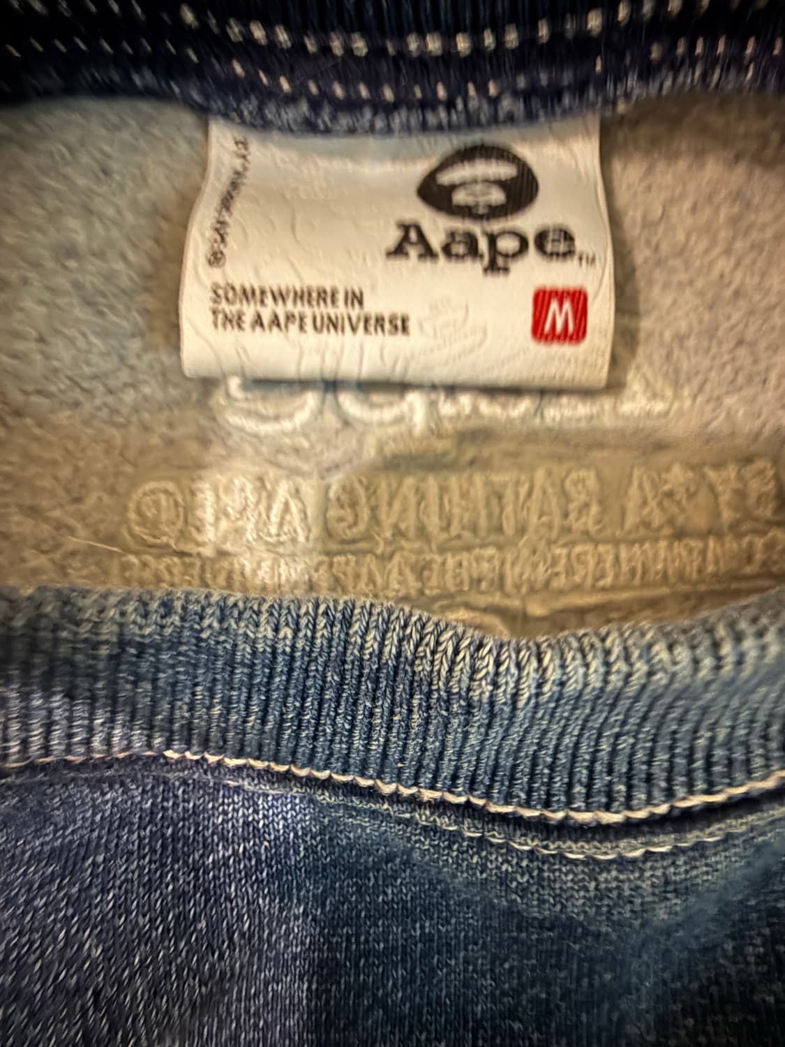 에이프 기모 청 맨투맨 상품이미지3