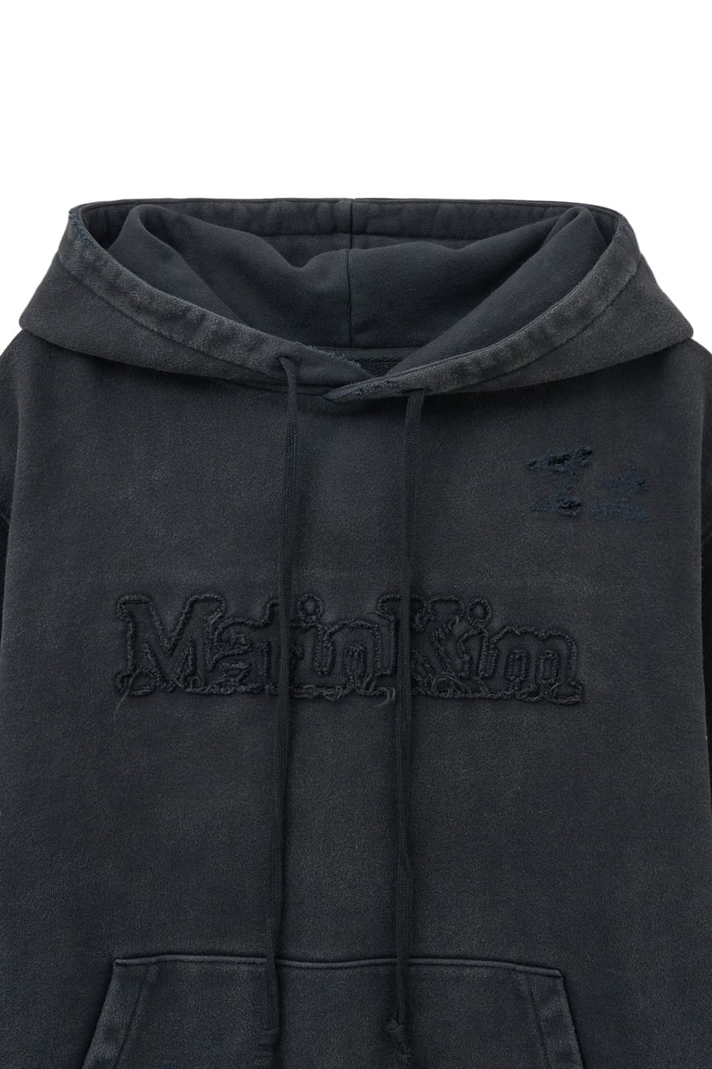 Matin kim 마뗑킴 차콜 빈티지 로고 후드티 상품이미지9