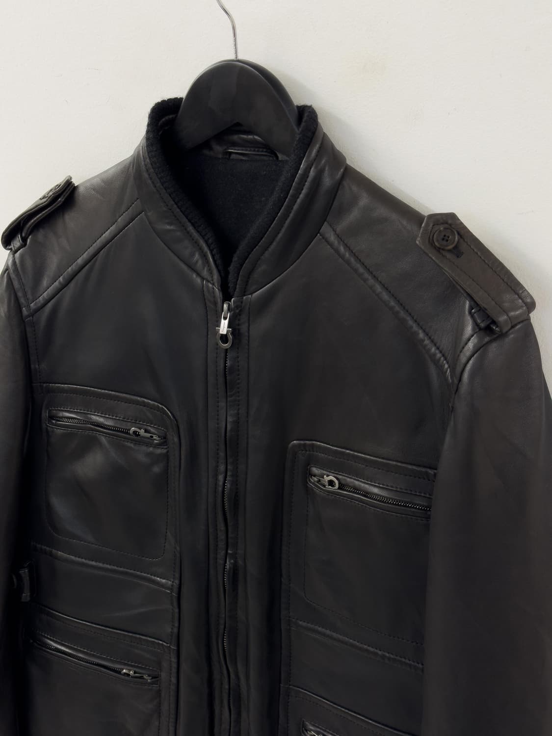 페레가모 레더 자켓 상품이미지3