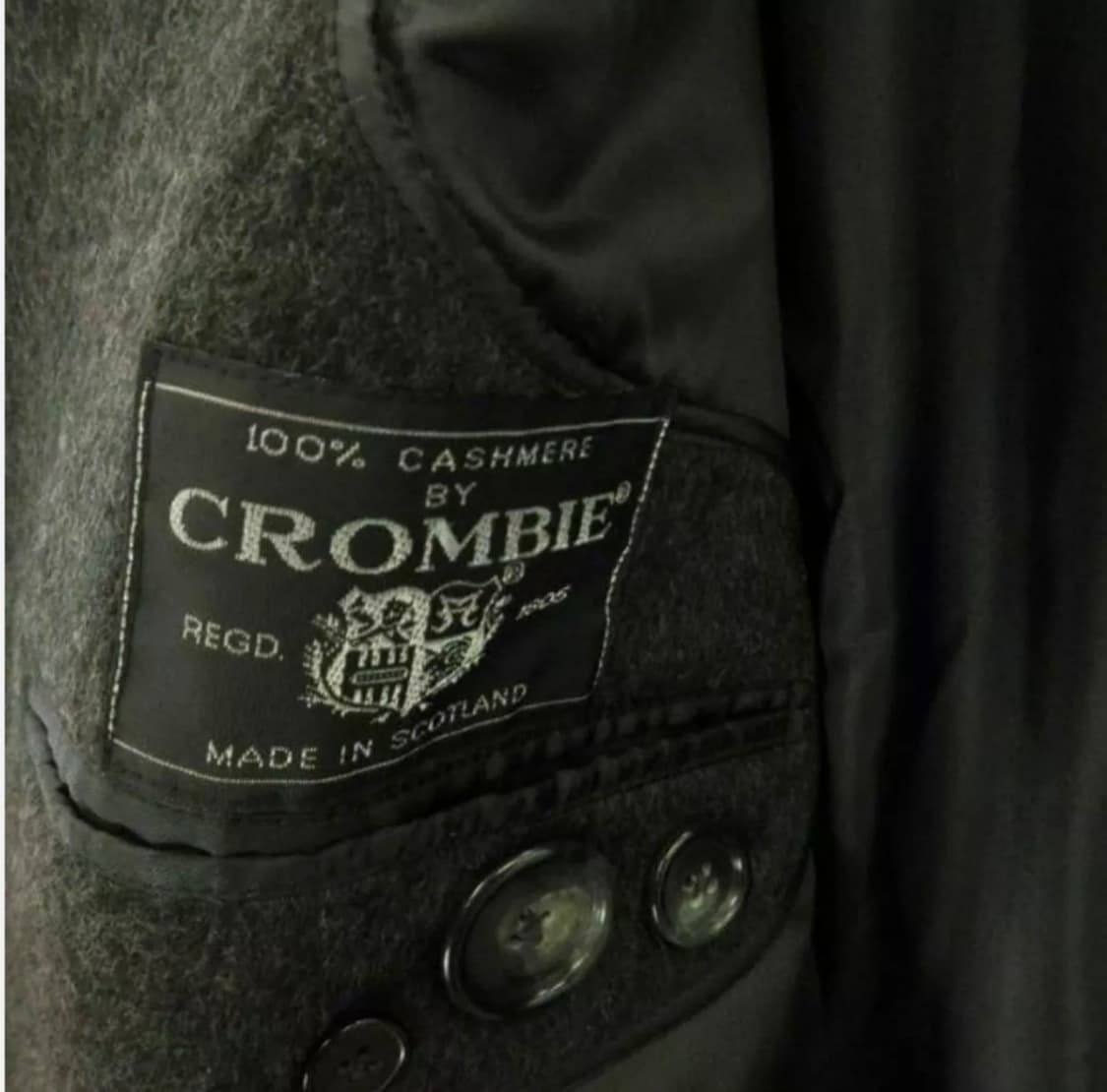 퓨어 캐시미어 100% 롱코트 테일러드 카키이쉬 차콜 / 54 2xl 상품이미지3