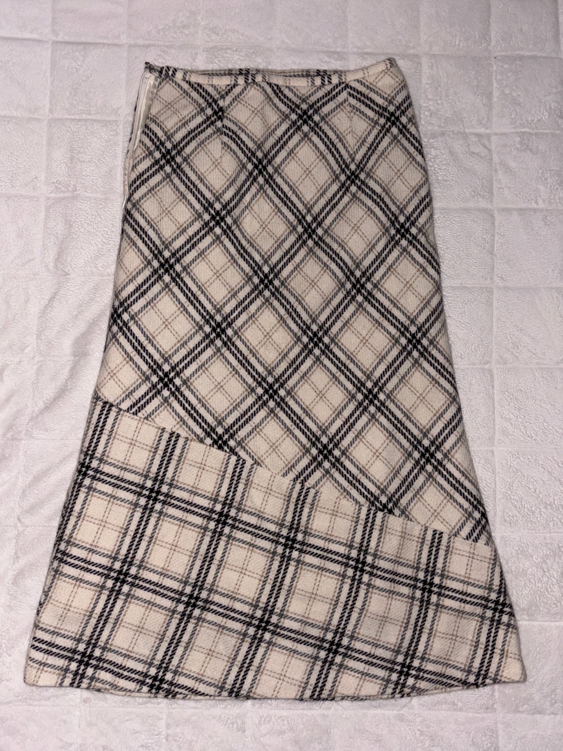 vintage checkered skirt 상품이미지4