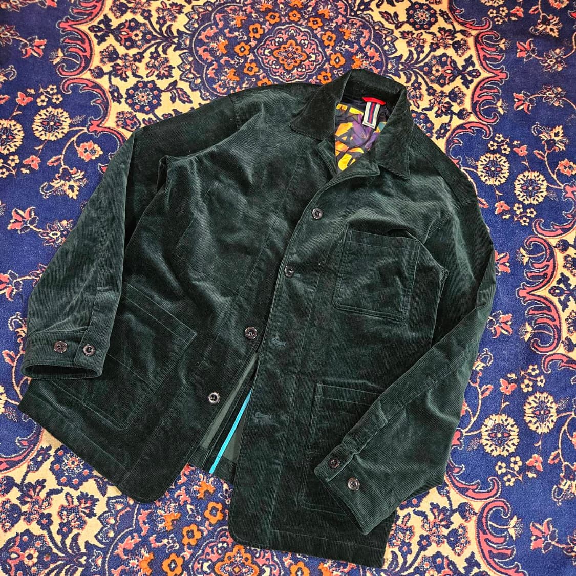 핸리코튼 20FW 리미티드 코듀로이 딥그린 풀 버튼 자켓 상품이미지1