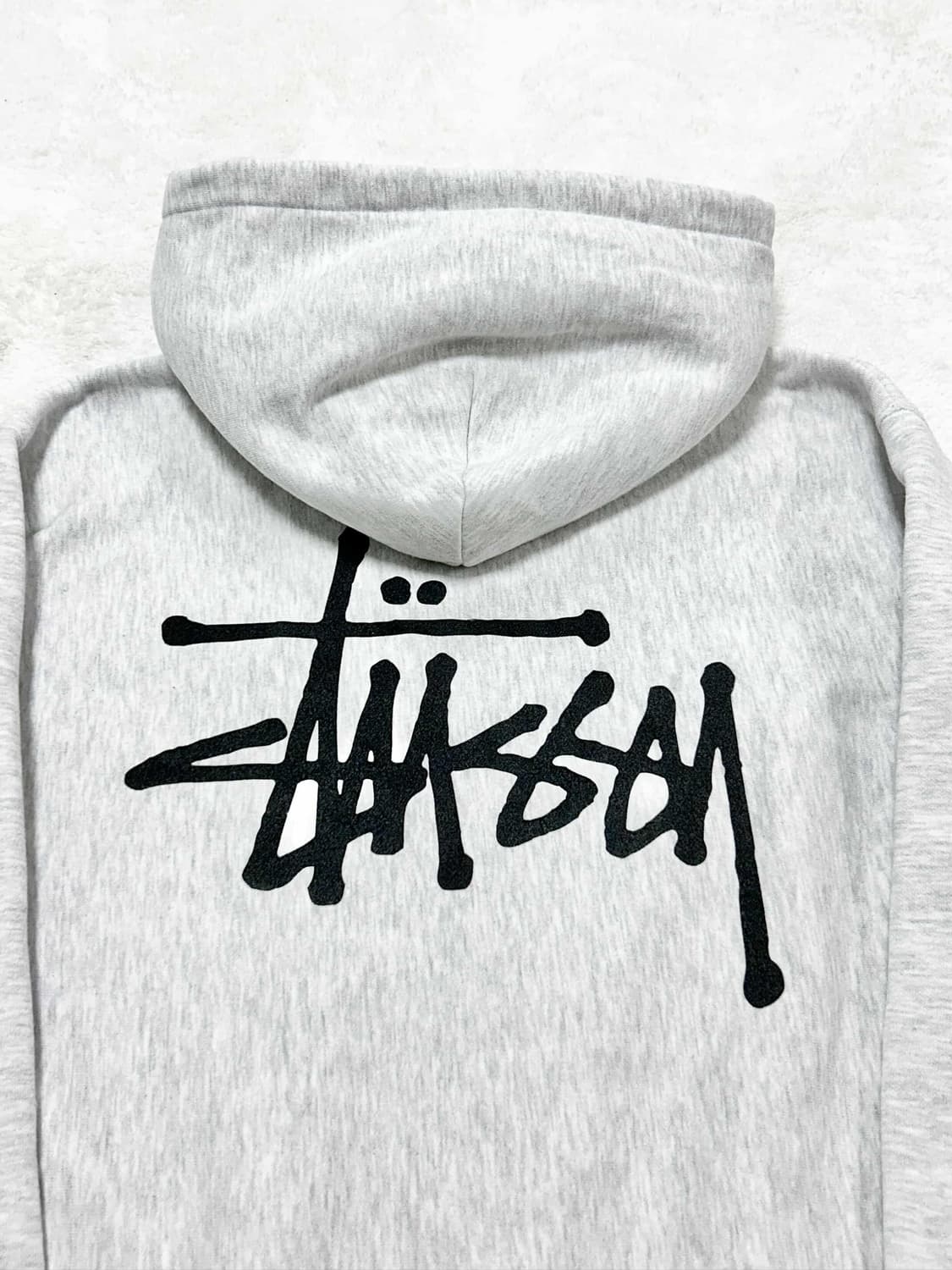 스투시 빅로고 멜란지그레이 후드집업 상품이미지7