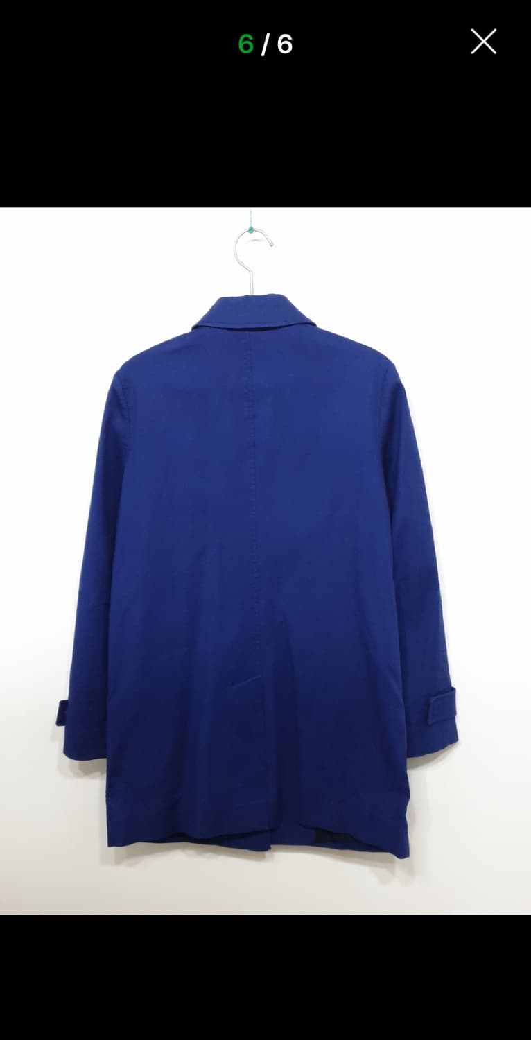 (S) 라코스테 하프코트 군청색 싱글 반코트 스판  상품이미지6