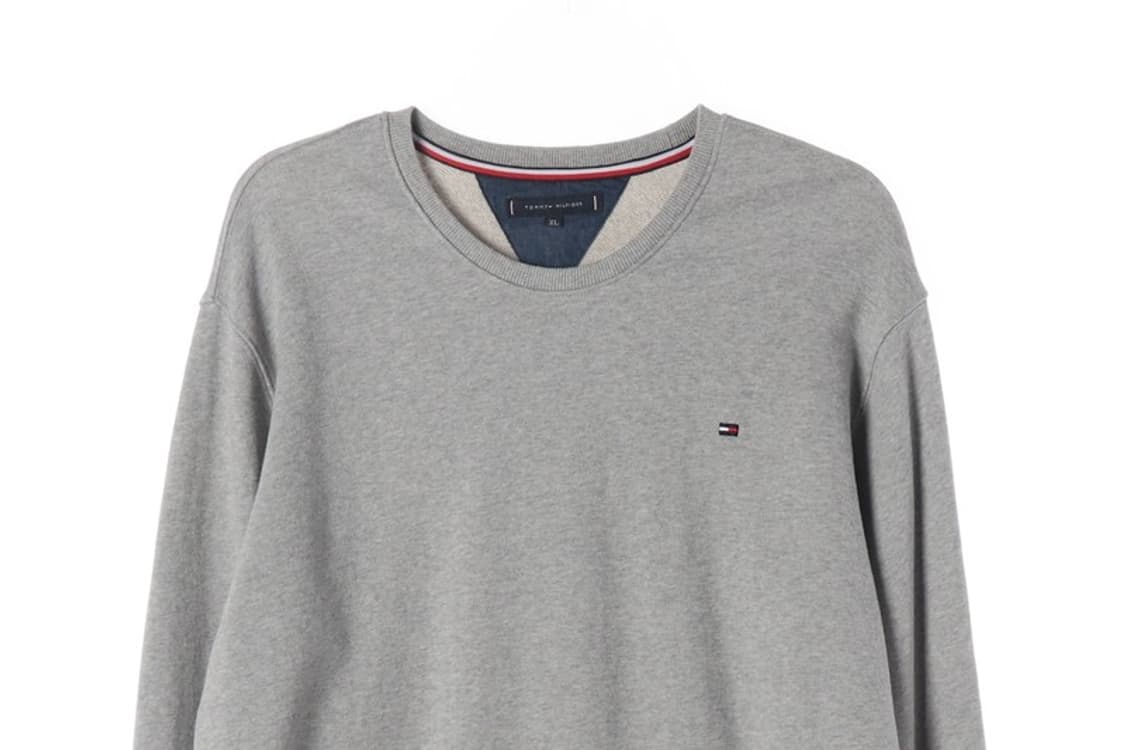 타미힐피거 스몰 로고 기모 크루넥 맨투맨 XL 상품이미지3