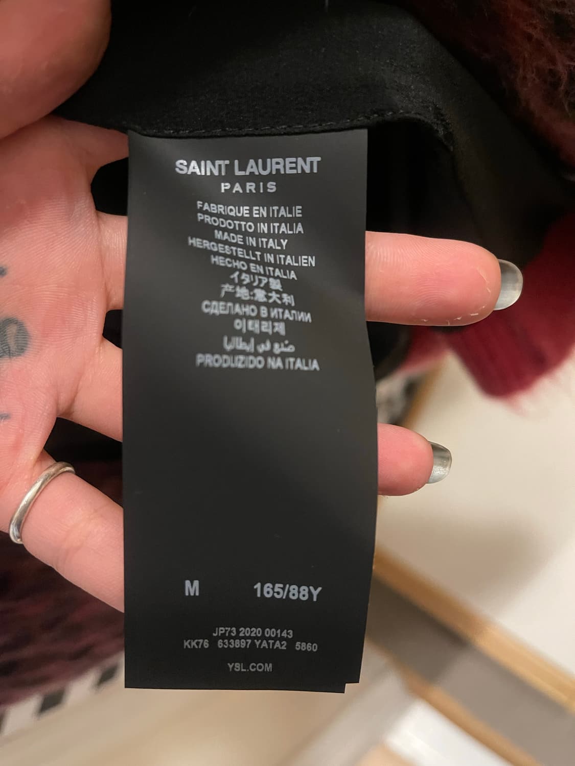 생로랑 모헤어 레오파드 핑크 가디건 M 상품이미지4