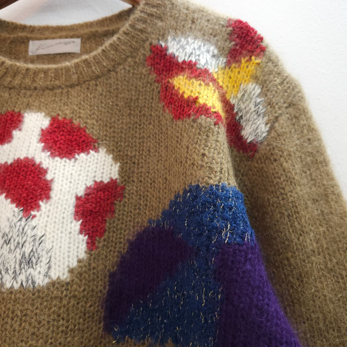 울혼방 버섯 니트 빈티지 루즈핏 스웨터 상품이미지4