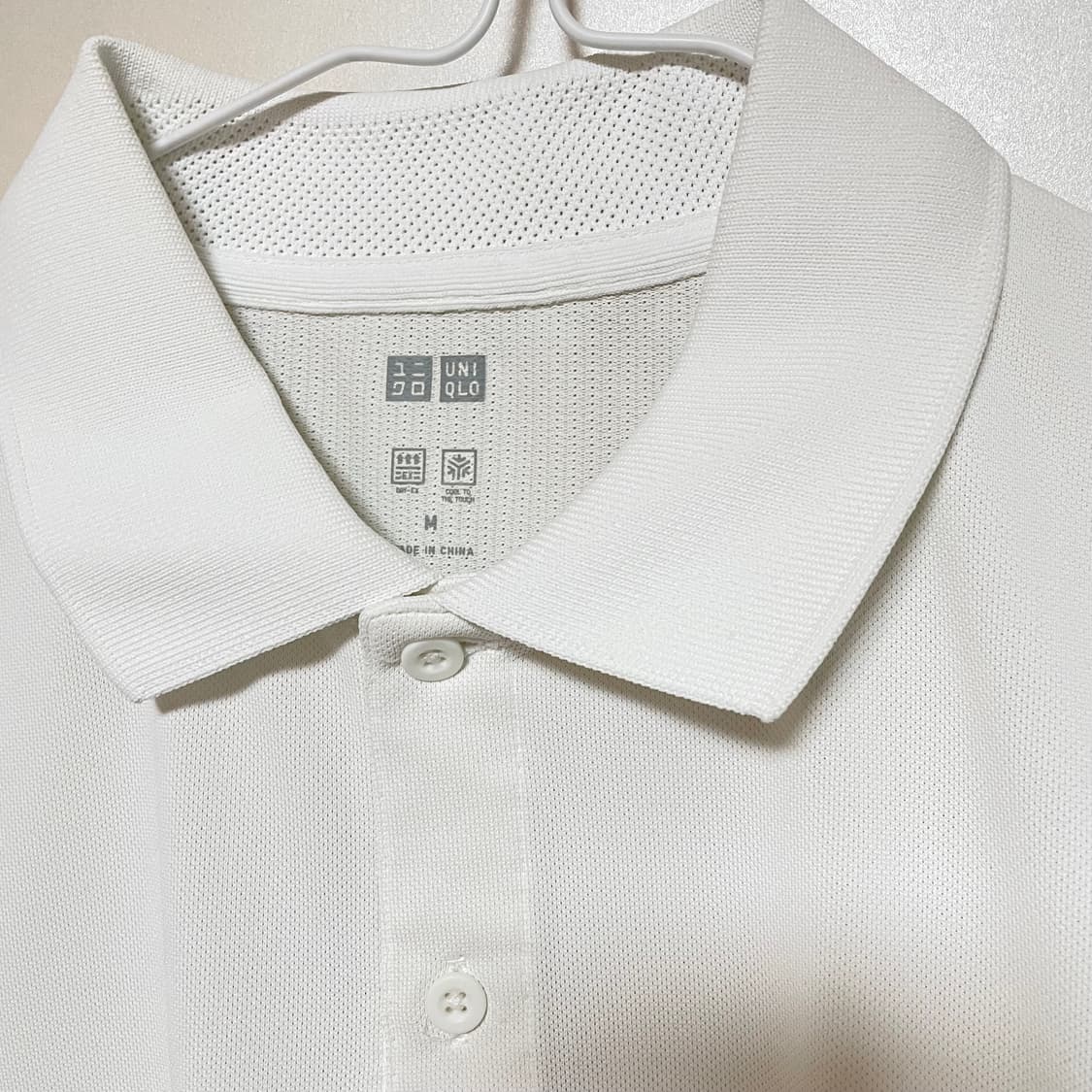 유니클로 화이트 폴로셔츠 M 사이즈 상품이미지2